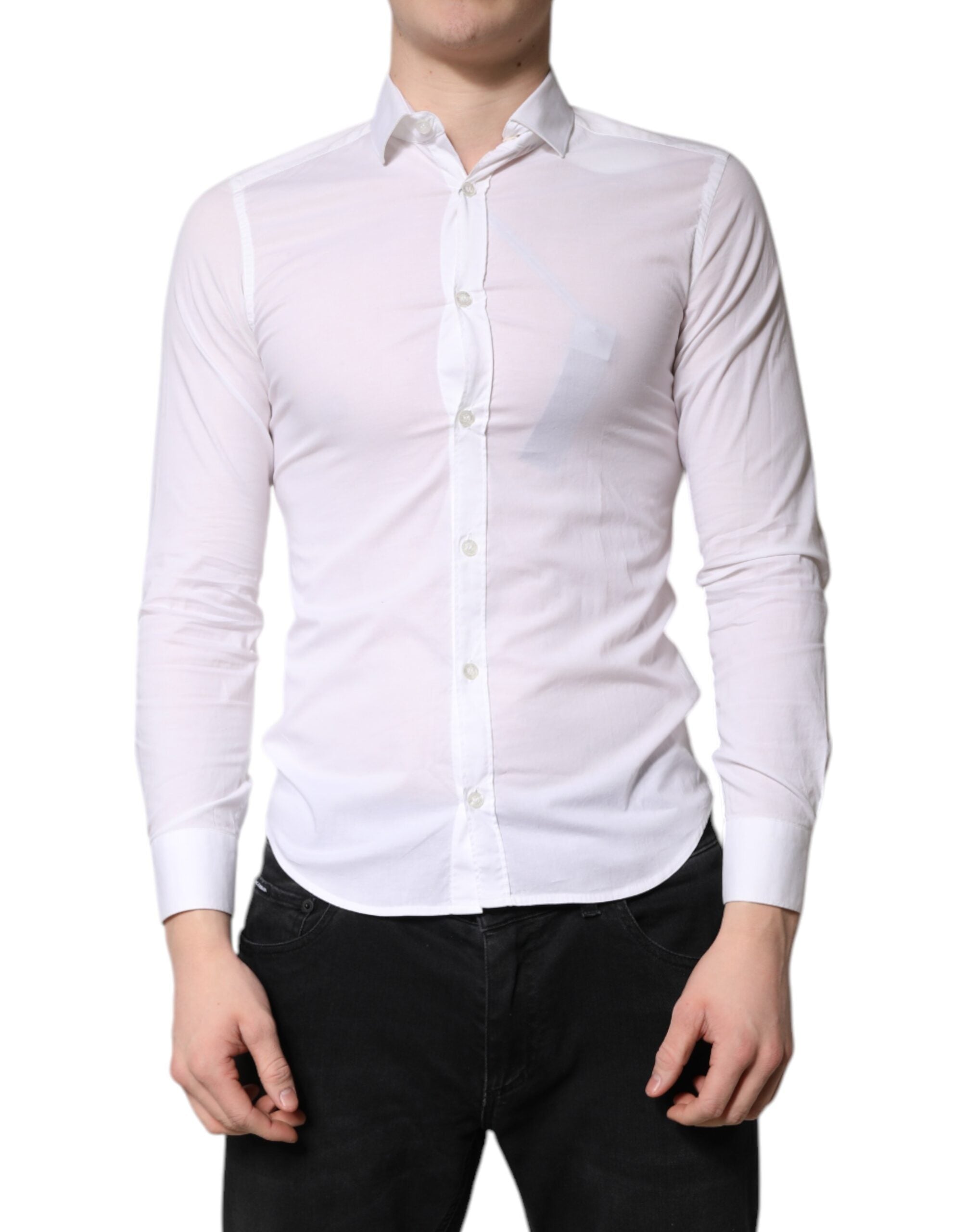 Daniele Alessandrini White formal cotton shirt